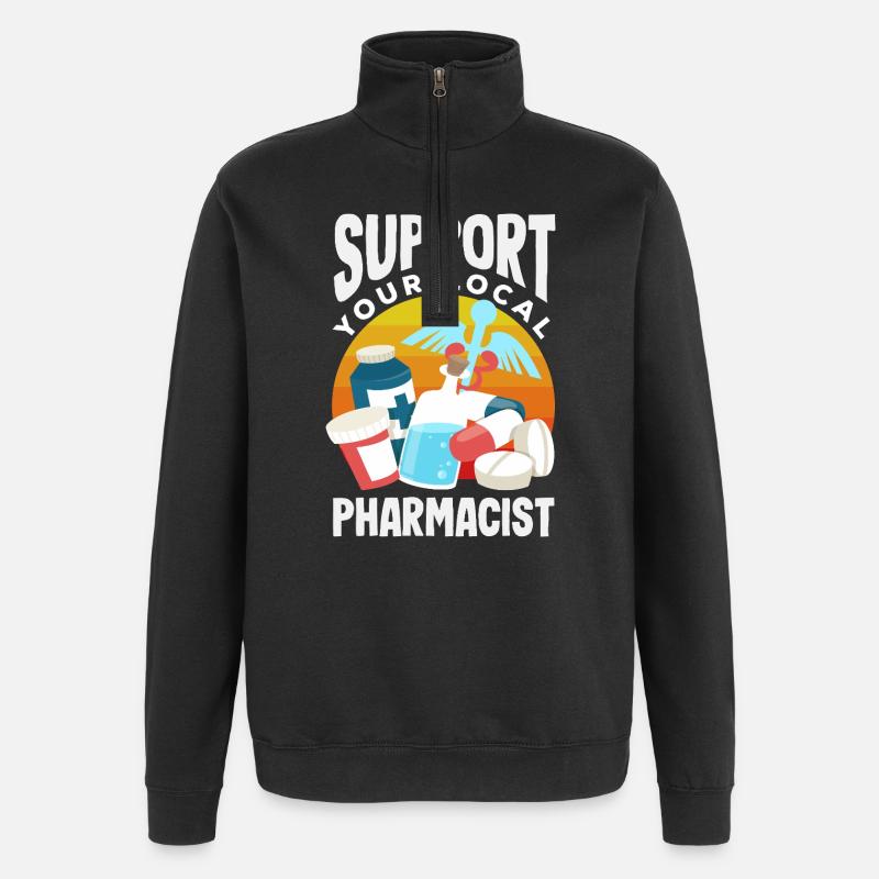 Pharmacist Pharmaceutical Technical - Quarter-Zip Sweatshirt - black