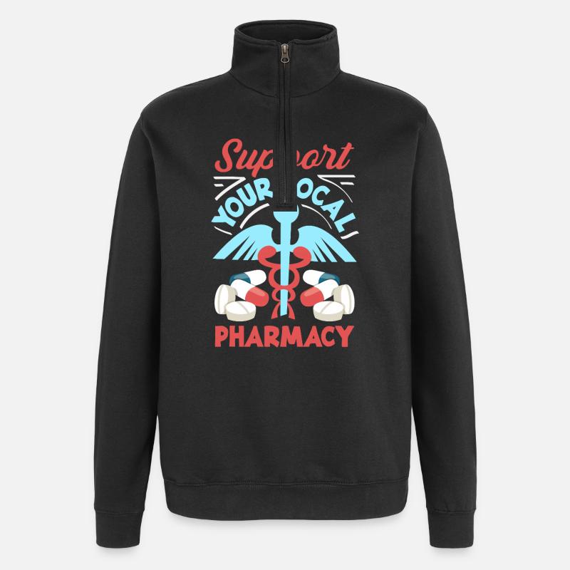 Pharmacist Pharmaceutical Technical - Quarter-Zip Sweatshirt - black