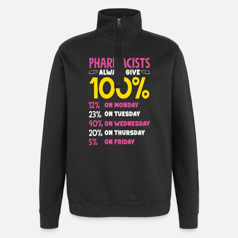 Pharmacien Technicien Pharmaceutique - Sweat à zip 1/4 - noir
