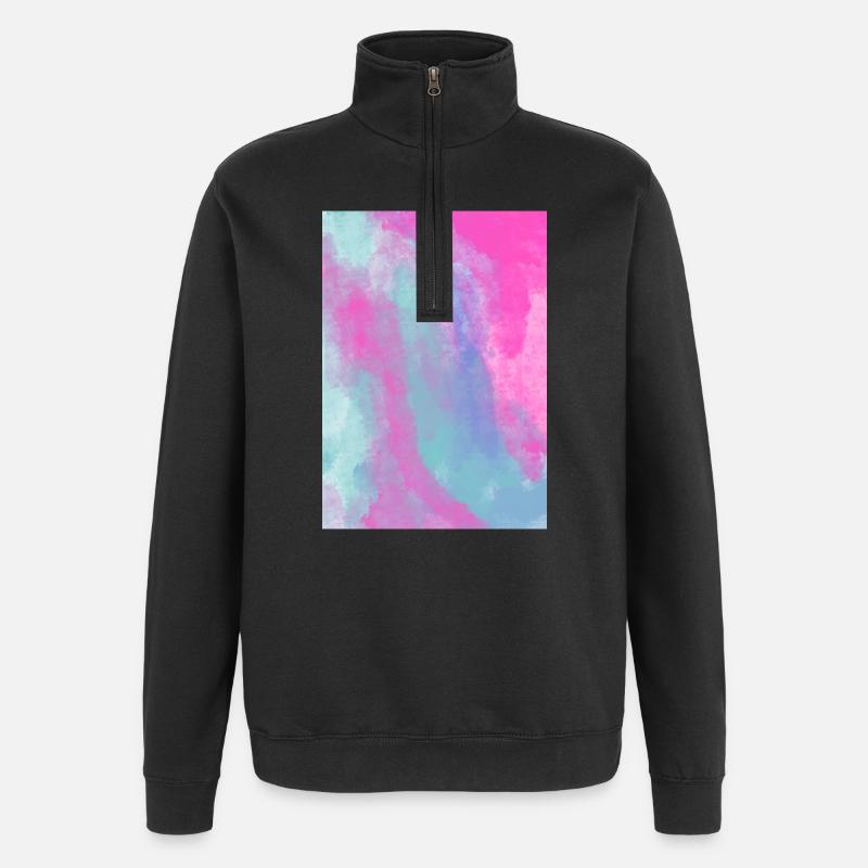 Gradient Spring customizable - Quarter-Zip Sweatshirt - black