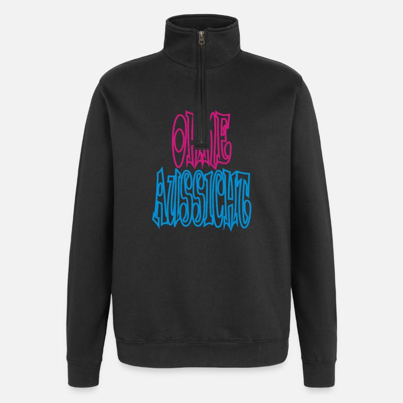 Without a view - Quarter-Zip Sweatshirt - black