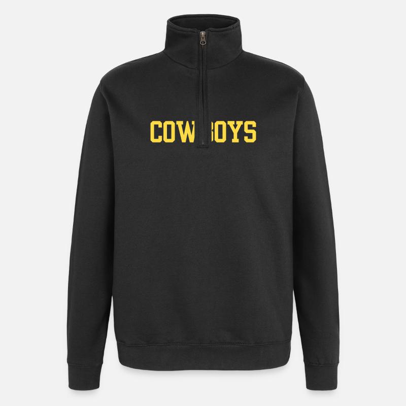 Cowboys - Sweat à zip 1/4 - noir