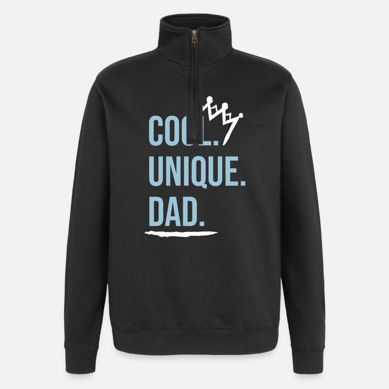 Cool dad - Quarter-Zip Sweatshirt - black