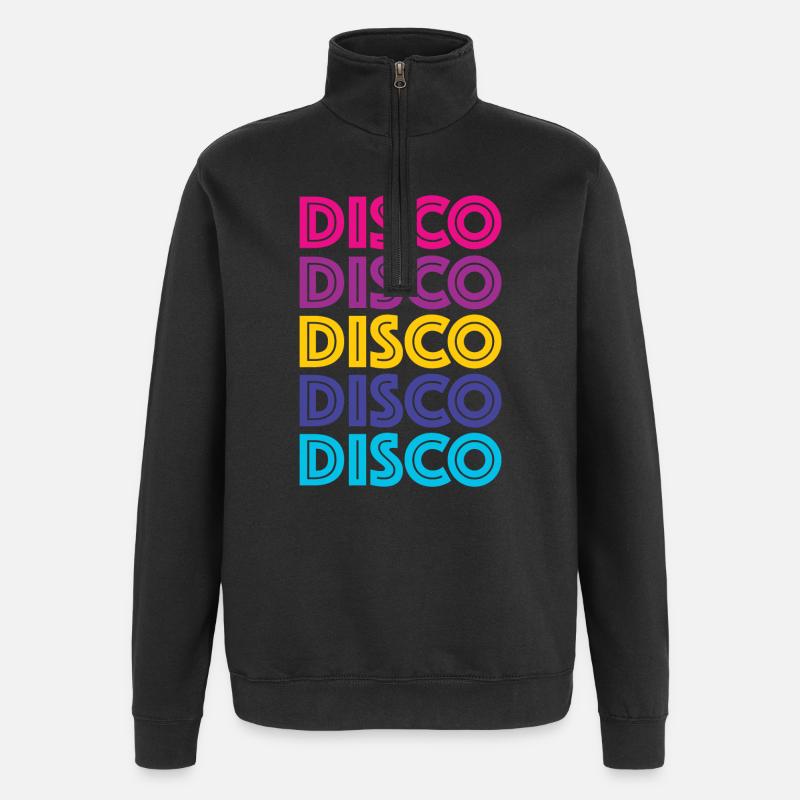 Disco Disco Disco - Sweat à zip 1/4 - noir