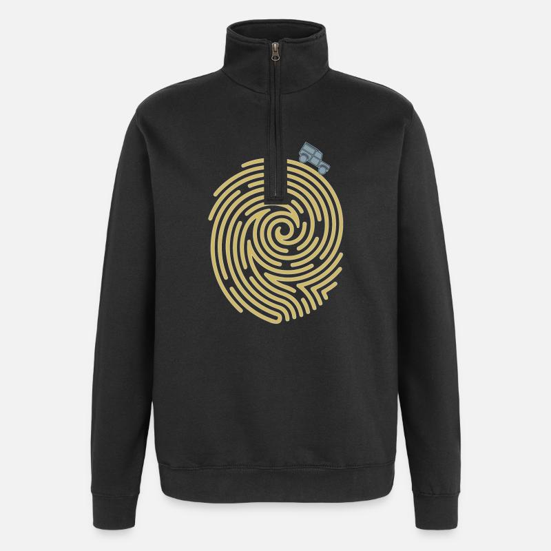 Empreinte digitale du défenseur - Sweat à zip 1/4 - noir