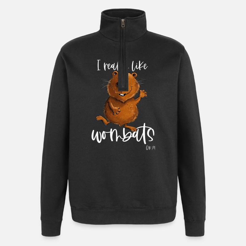 AustralieJ’aime beaucoup Wombats Australie - Sweat à zip 1/4 - noir