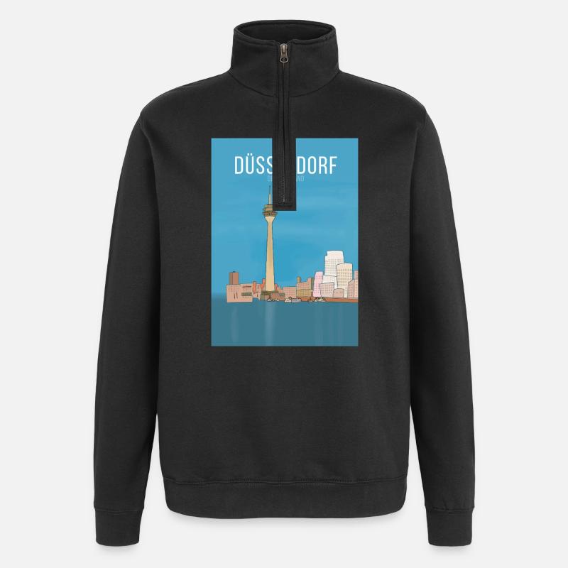 Düsseldorf - Quarter-Zip Sweatshirt - black