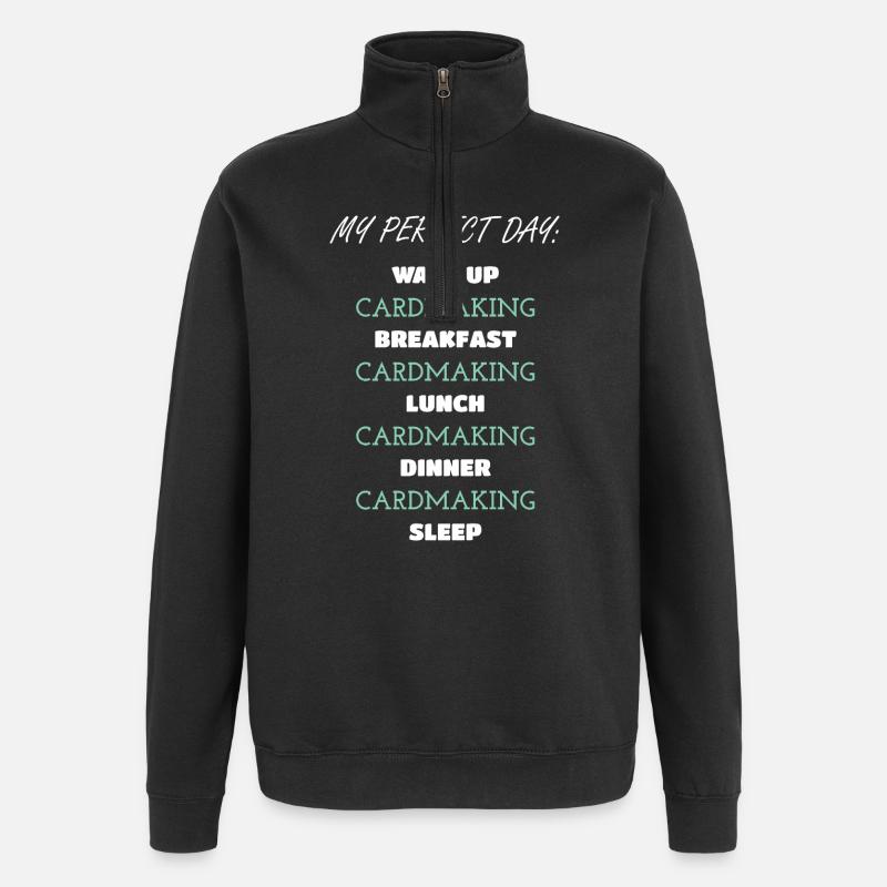 Daily Cardmaking Routine Design - Quarter-Zip Sweatshirt - black