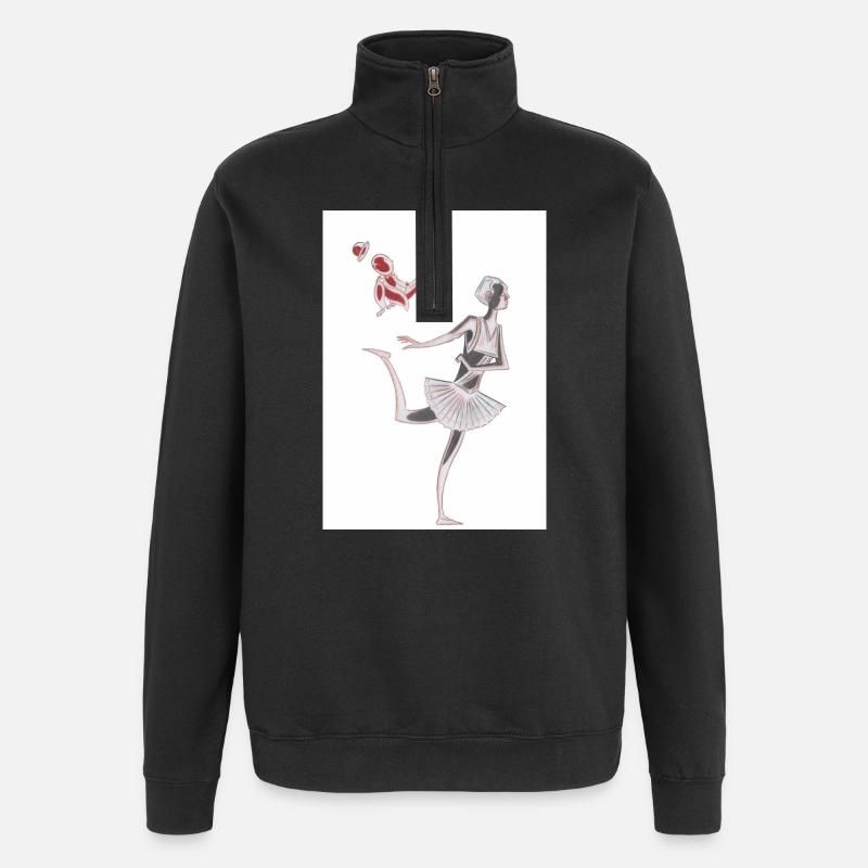 Du ballet - Sweat à zip 1/4 - noir