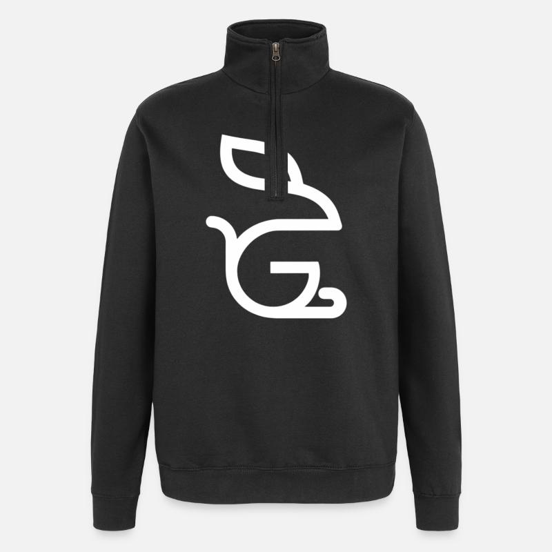 3000_Logo_Only - Sweat à zip 1/4 - noir