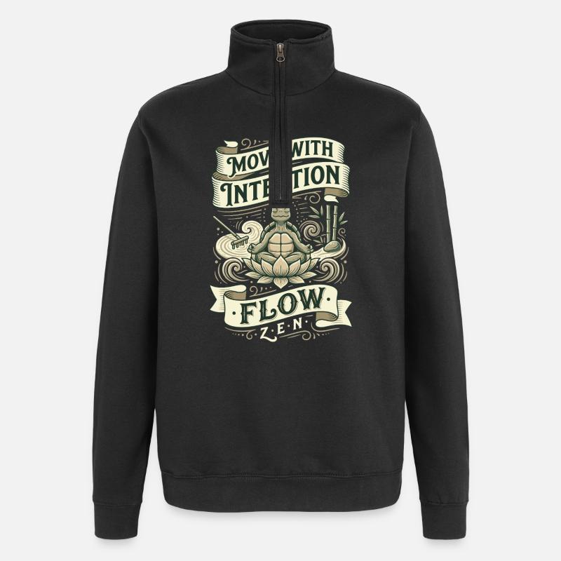 Mouvement avec intention : Zen Flow - Sweat à zip 1/4 - noir