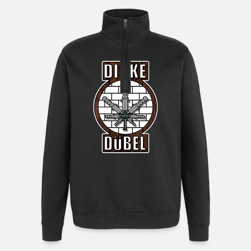 Dicke Dübel - Quarter-Zip-Sweatshirt - Schwarz