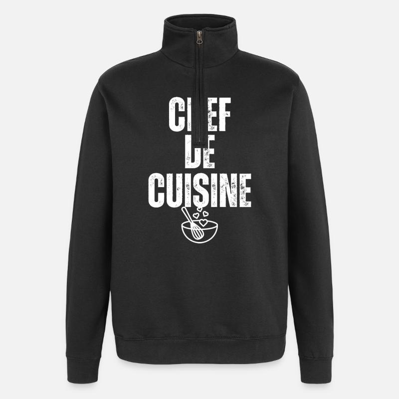 Chef de Cuisine - Sweat à zip 1/4 - noir