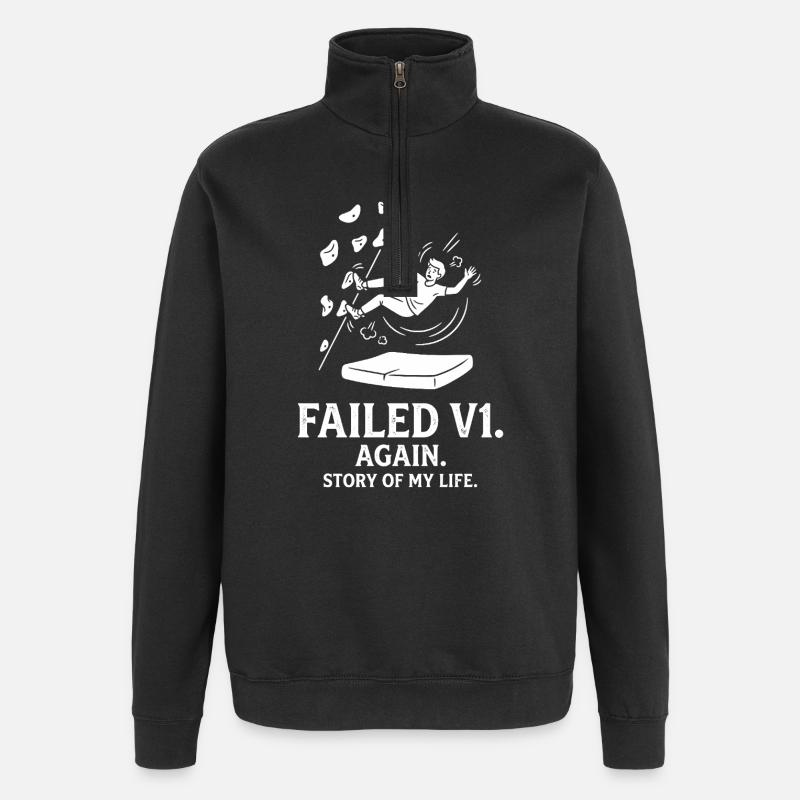 Automne V1 – Histoire de vie - Sweat à zip 1/4 - noir