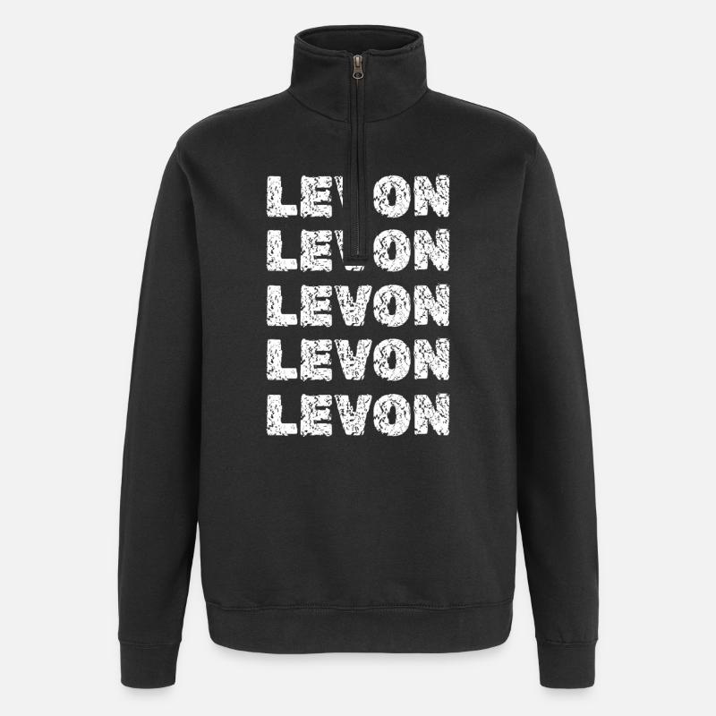 Cadeau pour Levon - Sweat à zip 1/4 - noir