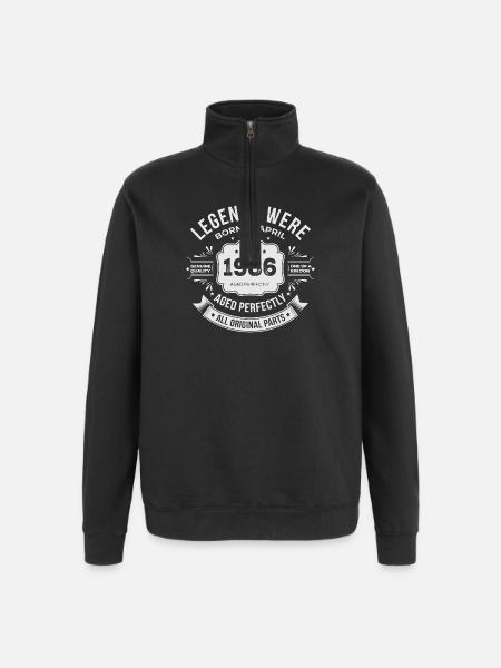 Cadeau Anniversaire Avril 1986 - Sweat à zip 1/4 - noir