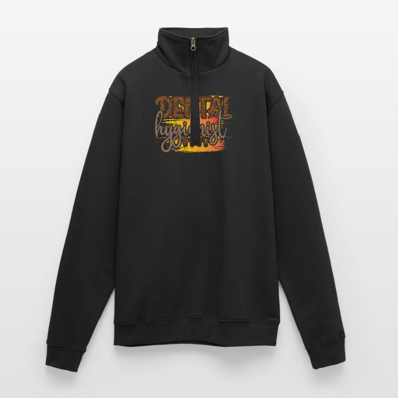 Script du coucher du sol hygiéniste léopard Sweat à zip 1/4