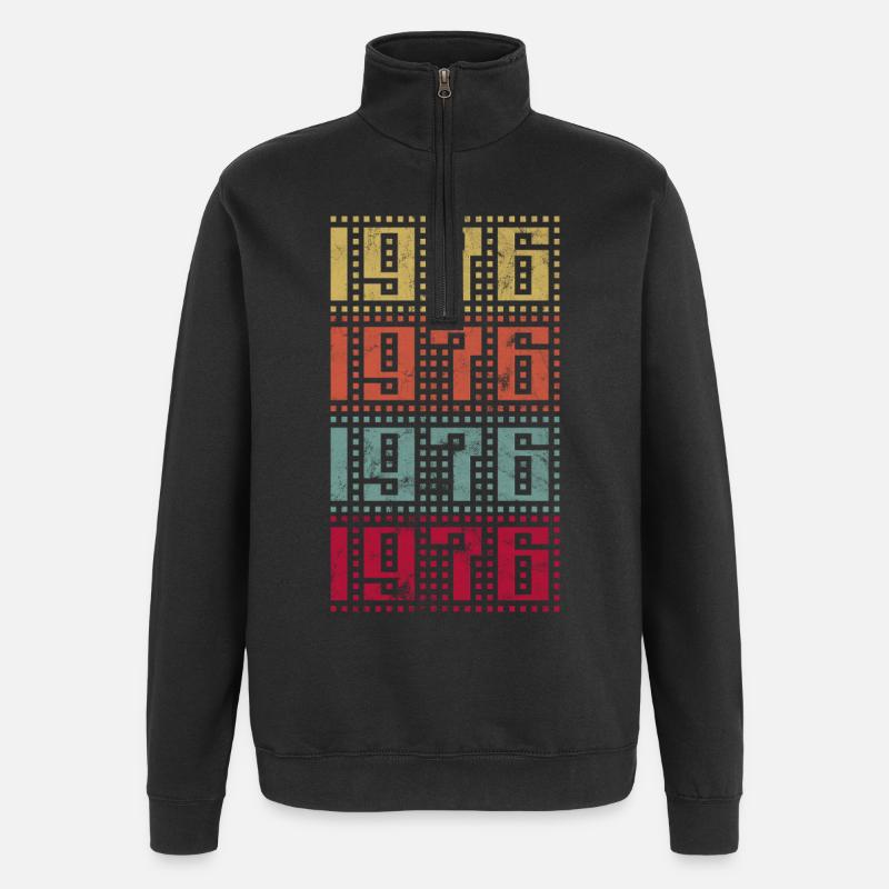 Millésime 1976 - Sweat à zip 1/4 - noir
