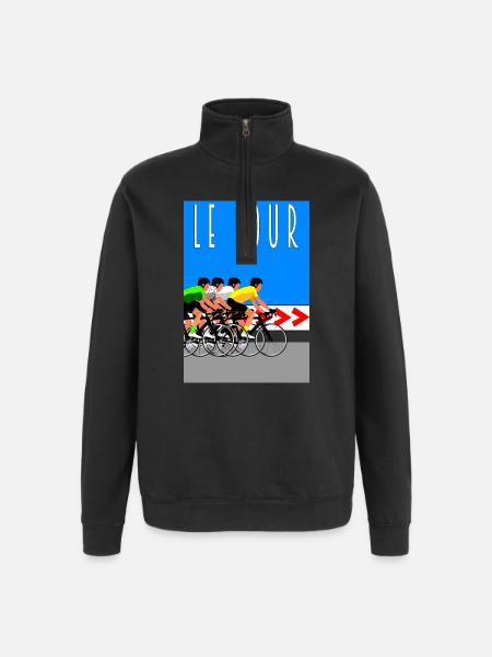 Le Tour - Quarter-Zip Sweatshirt - black