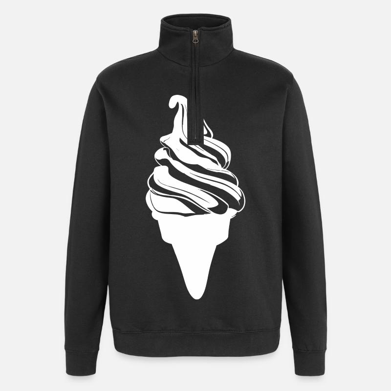 Glace molle - Sweat à zip 1/4 - noir