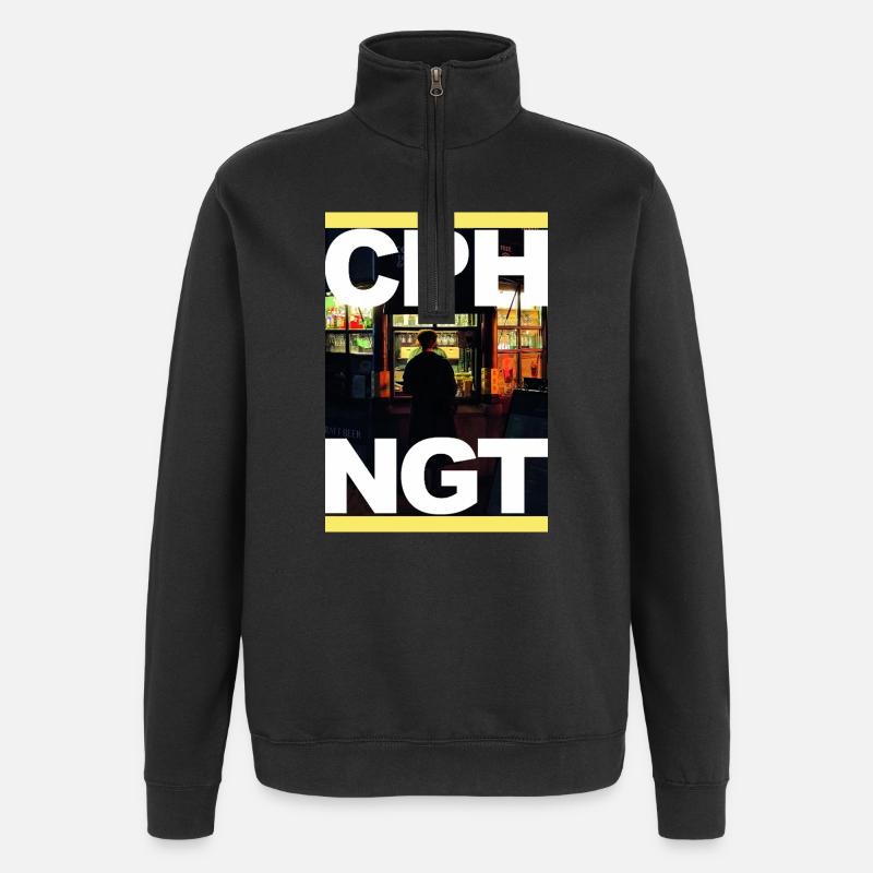 CPHNGT - Quarter-Zip-Sweatshirt - Schwarz
