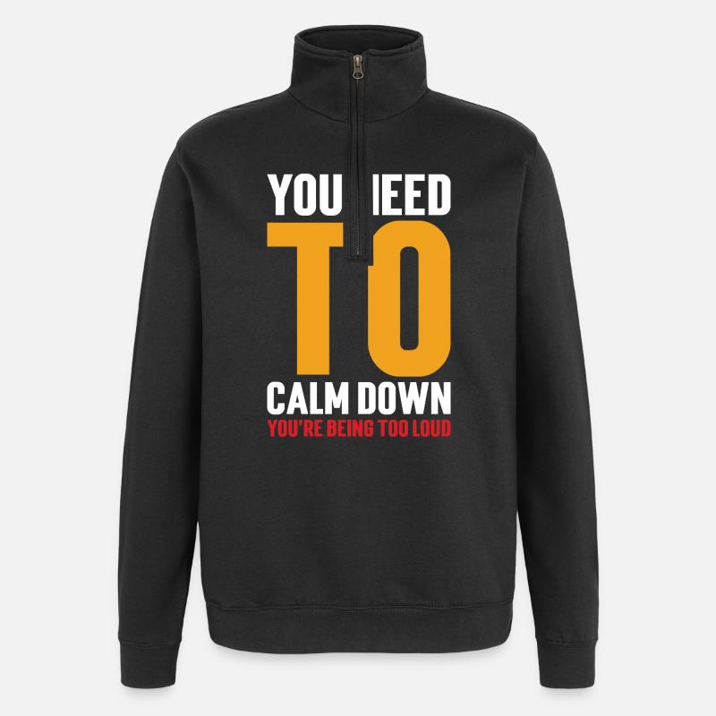 Message Motivation Affirmations - Quarter-Zip Sweatshirt - black