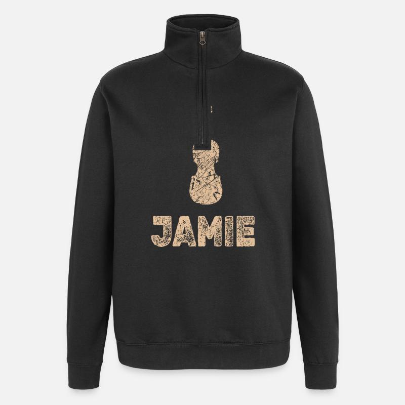 Jamie als Bratsche - Quarter-Zip-Sweatshirt - Schwarz