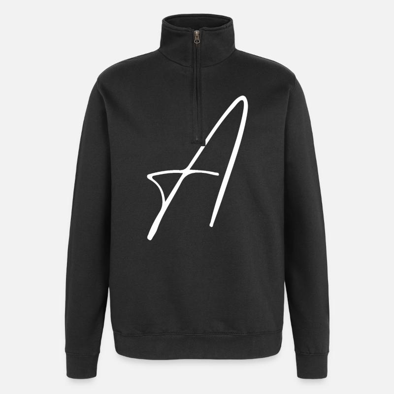 A - Quarter-Zip Sweatshirt - black
