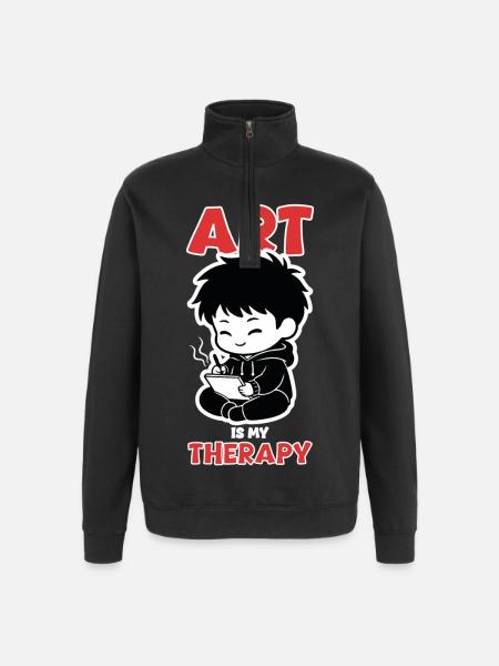 Professional Cloud Tester Manga Zen - Quarter-Zip Sweatshirt - black