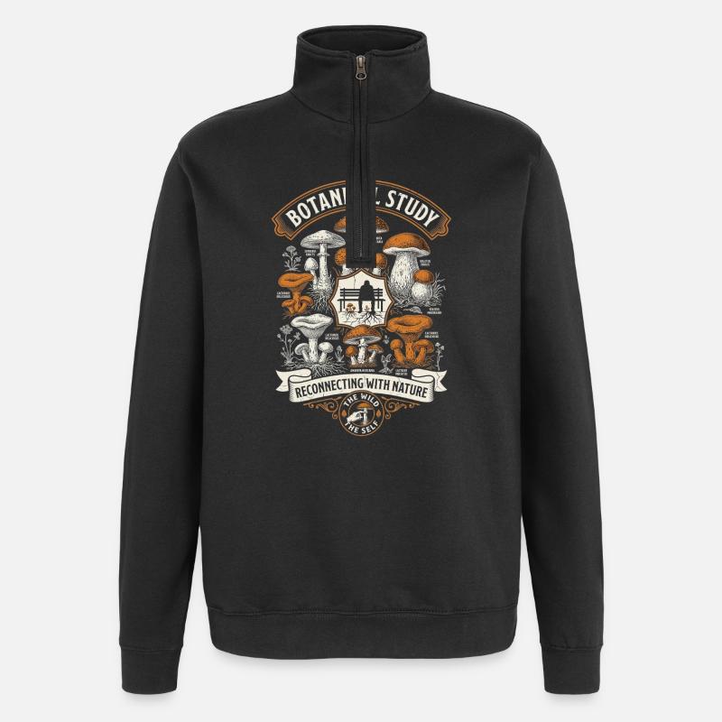 Botanical Study - Quarter-Zip Sweatshirt - black