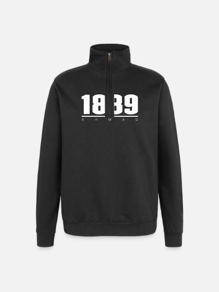1889 - Quarter-Zip-Sweatshirt - Schwarz