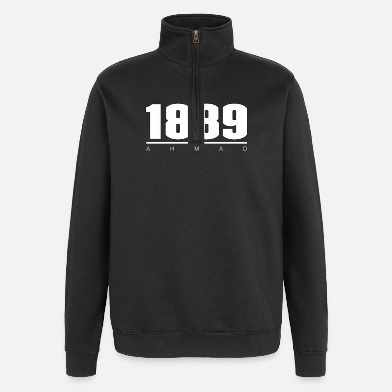 1889 - Quarter-Zip-Sweatshirt - Schwarz