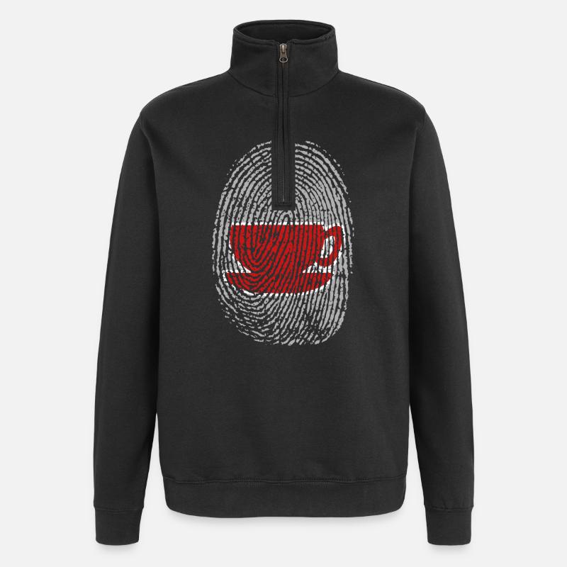 Kaffeetrinker Kaffee Kaffeeliebhaber Kaffeetasse - Quarter-Zip-Sweatshirt - Schwarz