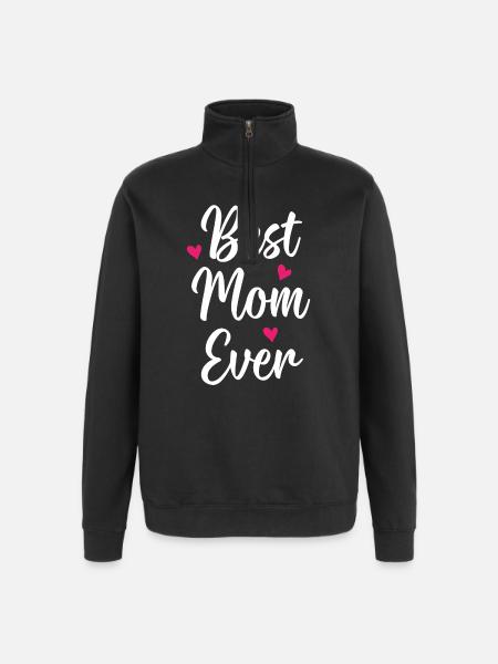 Beste Mutter aller Zeiten - Quarter-Zip-Sweatshirt - Schwarz