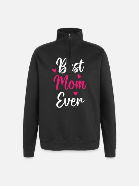 Beste Mutter aller Zeiten - Quarter-Zip-Sweatshirt - Schwarz