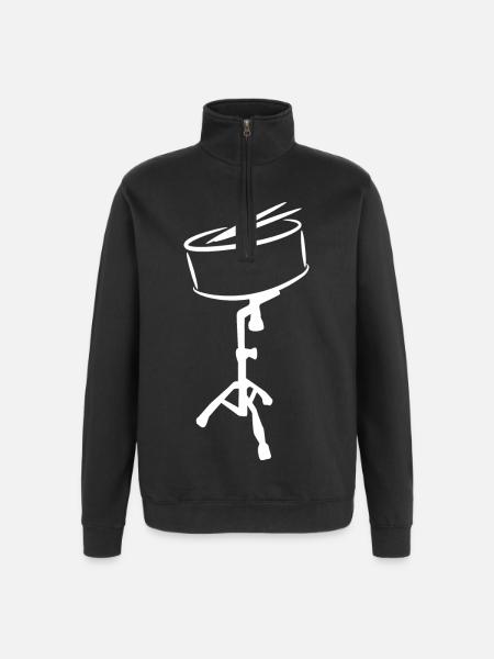 Stirring Drum Sketch - Quarter-Zip Sweatshirt - black