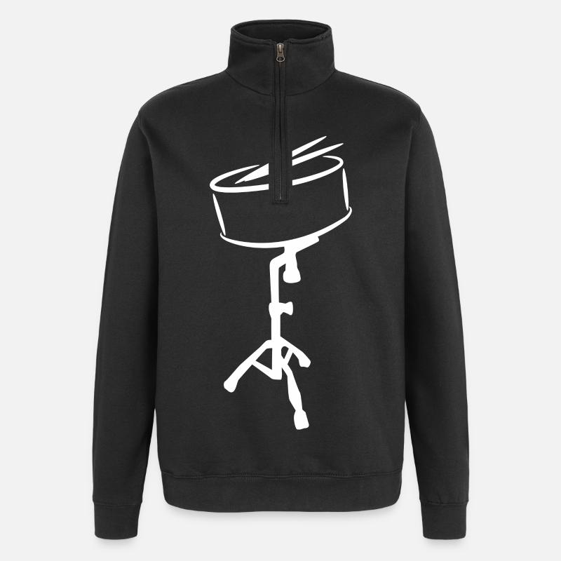 Stirring Drum Sketch - Quarter-Zip Sweatshirt - black