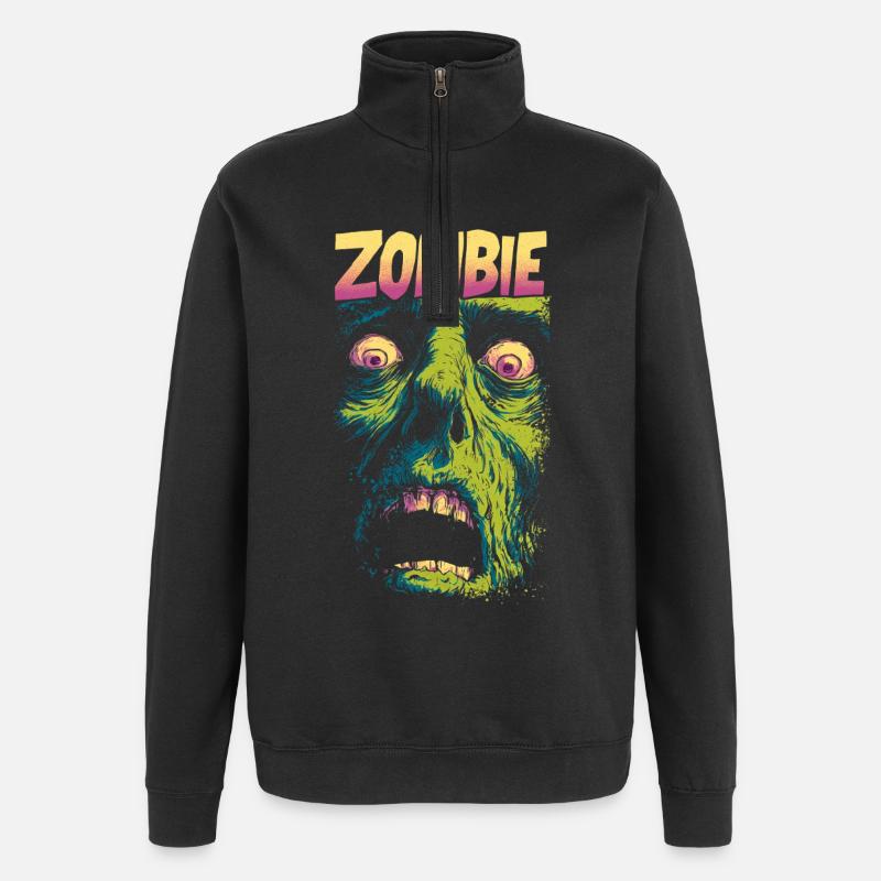 Zombie - Quarter-Zip Sweatshirt - black