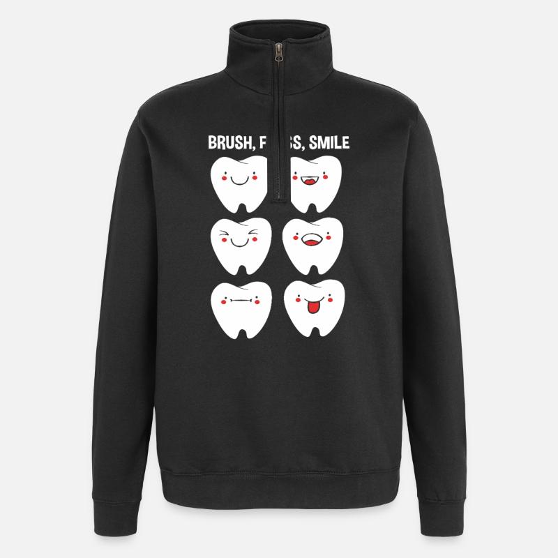 Rezeptionist Zahnarzt - Quarter-Zip-Sweatshirt - Schwarz