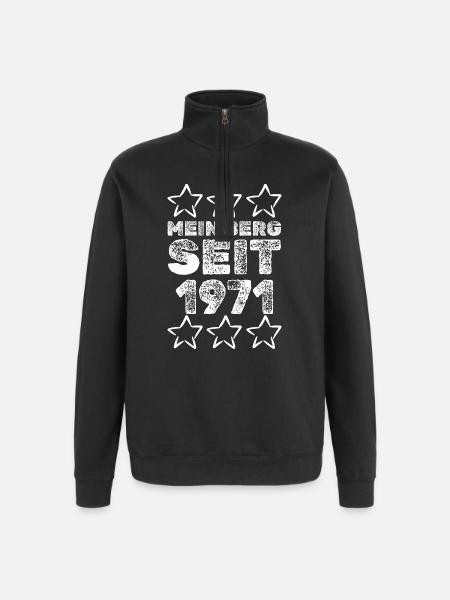 in 1971 - Quarter-Zip-Sweatshirt - Schwarz