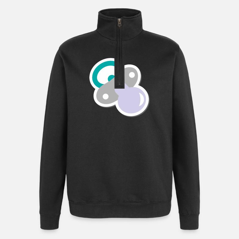 schnuller - Quarter-Zip-Sweatshirt - Schwarz