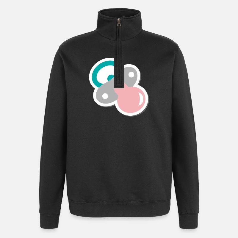 Pacifier - Quarter-Zip Sweatshirt - black