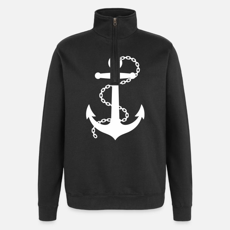 Anker - Quarter-Zip-Sweatshirt - Schwarz