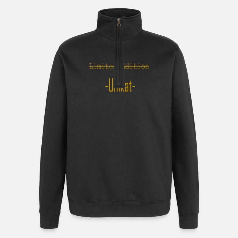 Limited Edition Unique Piece - Quarter-Zip Sweatshirt - black