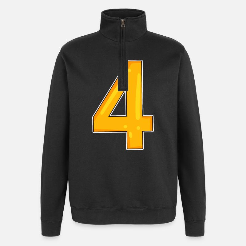 4 yellow - Quarter-Zip Sweatshirt - black