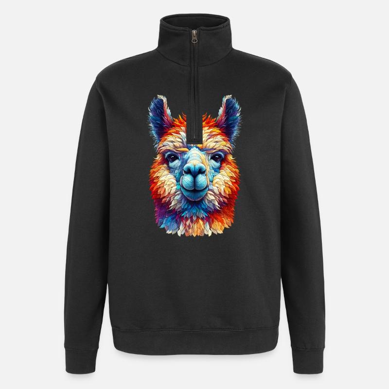Alpaga - Sweat à zip 1/4 - noir