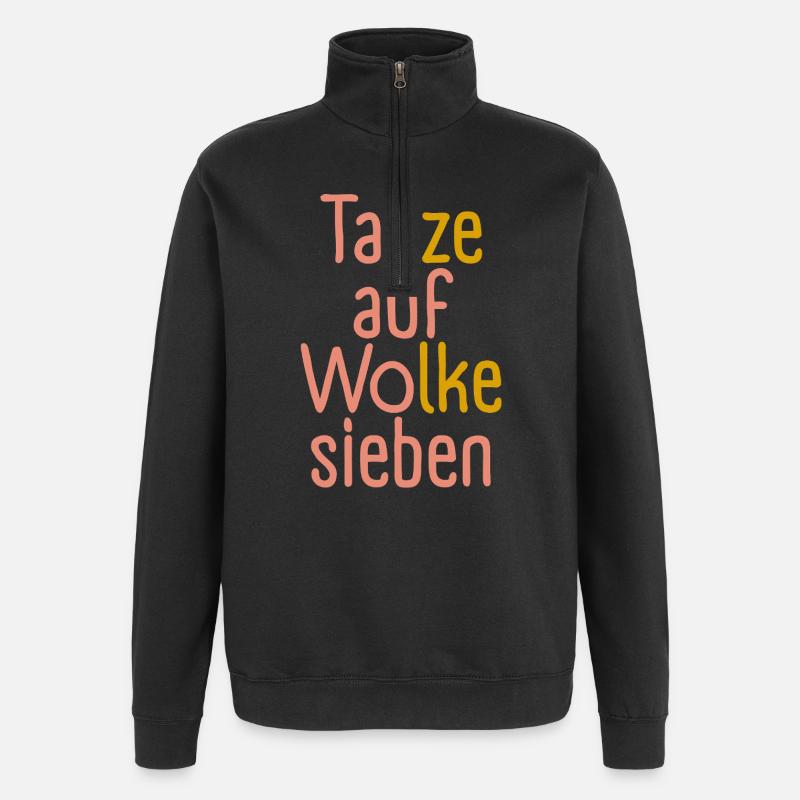 Dance on cloud nine! - Quarter-Zip Sweatshirt - black