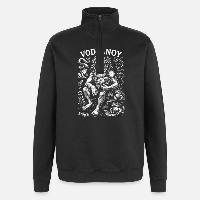Vodyanoy - Créature mythique slave - Sweat à zip 1/4 - noir