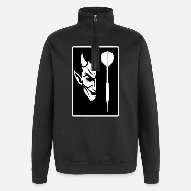 DARTS AND DEVIL - Quarter-Zip Sweatshirt - black
