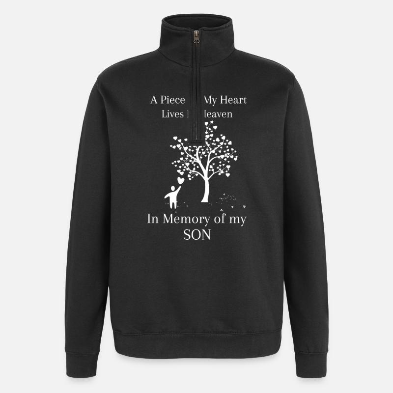 En mémoire de mon Fils - Sweat à zip 1/4 - noir